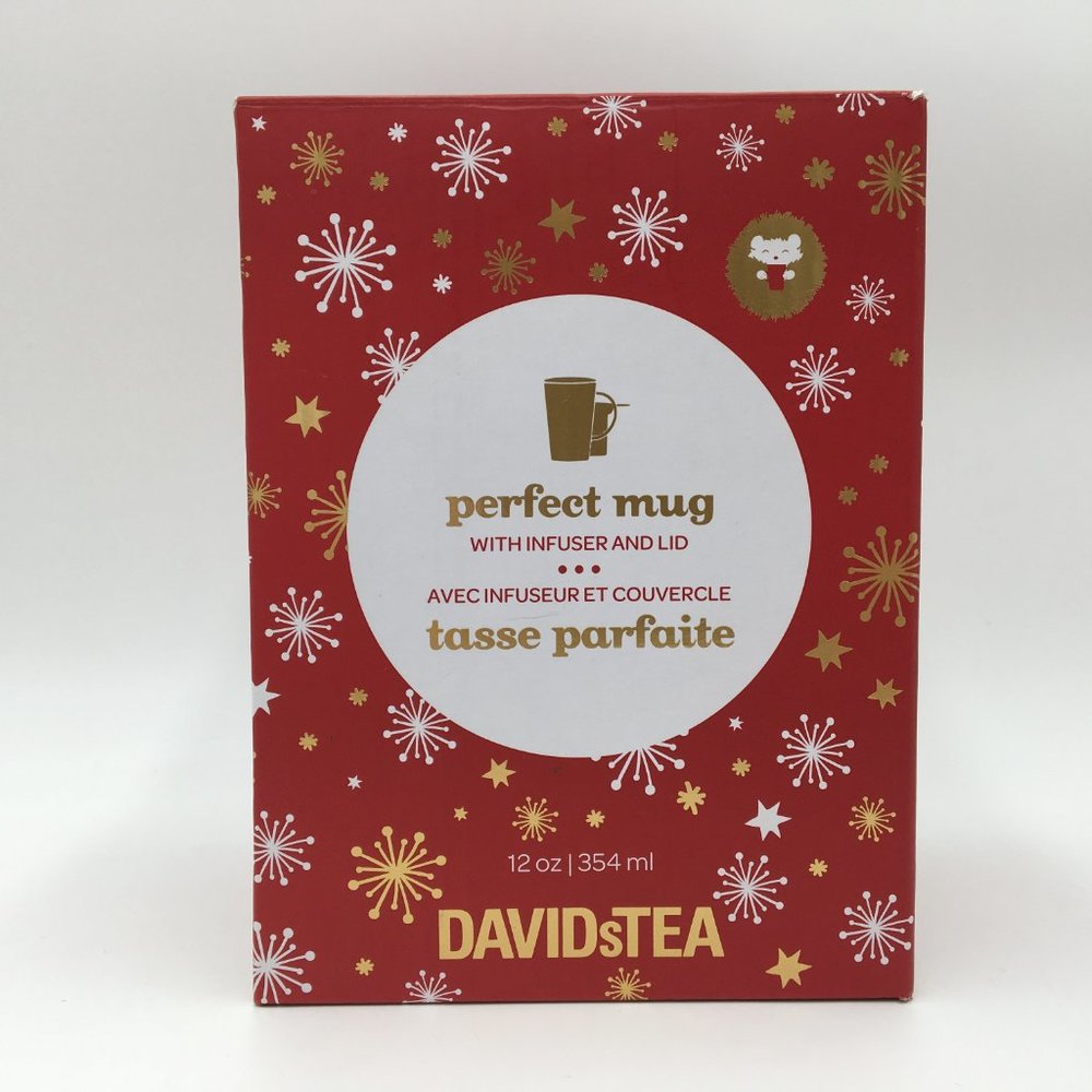Davids Tea Perfect Mug with Infuser and Lid / Retired Cranberry Hedgehog Holiday - Picture 11 of 12